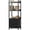 Black, variant on EDX 4 Tier Bookshelf with Drawer, 43''Tall Narrow Bookcase with Shelves, Industrial Display Standing Shelf Unit for Bedroom, Living Room, Rustic Brown