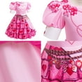 thumbnail image 4 of Girls Rise Red Costume with Wig Bridget Pink Dress Halloween Birthday Outfits, 7-8Y, 4 of 8