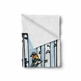 thumbnail image 2 of Cartoon Soft Flannel Fleece Throw Blanket, Birds Sitting on a Birch Trees Winter Forest Rectangle Frame, Cozy Plush for Indoor and Outdoor Use, 50" x 60", Baby Blue White, by Ambesonne, 2 of 6