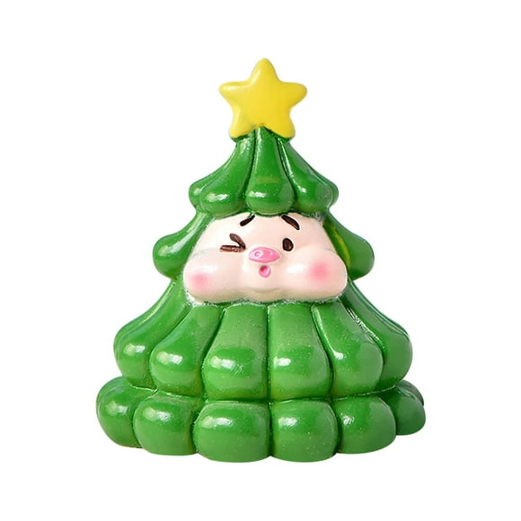 Christmas Cartoon Animal Pig Snowman Christmas Tree Cute Duck Micro Landscape Christmas Tree Snow Decoration Christmas Gifts