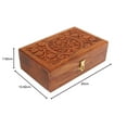 thumbnail image 2 of Handmade Wooden Jewellery Box for Women Jewel Organizer Hand Carved with Intricate Carvings Gift Items, 8 inches, 2 of 6