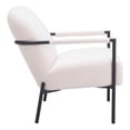 thumbnail image 2 of Chicago Accent Chair Ivory Accent Chair, Modern Style, Shearling style fabric, Plywood, Indoor Living, 2 of 5