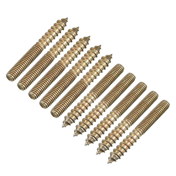 M6x50mm Colgador Pernos, 24uds Doble Extremo Rosca Pasador Tornillos para Madera Muebles Conexión