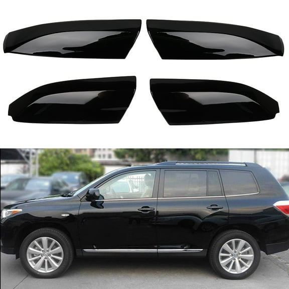 CCIYU 4X Black Roof Rack Side Rails End Covers Shell Cap Replacement Fit for Toyota Highlander 2.7L 2009-2013,for Toyota Highlander 3.3L 2008-2010,for Toyota Highlander 3.5L 2008-2013