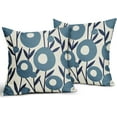 thumbnail image 2 of Navy Blue Pillow Covers 16x16Set of 2 Spring Summer Floral Minimalist Art Geometry Flower Modern Style Decorative Throw Pillow Cases Outdoor Farmhouse Decor for Sofa Couch Bed, 2 of 6