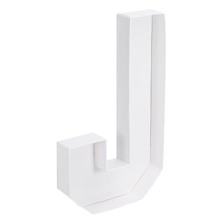 Uxcell 10" Cardboard Letter, Letter J Paper Box Fillable Tray Container for Mache Chocolate Candy Decorations, White