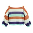 thumbnail image 2 of Sweater For Women Strapless Casual Loose Knit Sweaters Cozy Oversized Tops Pullover, 2 of 9