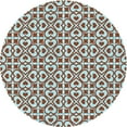thumbnail image 1 of Ahgly Company Machine Washable Indoor Round Transitional Blue Lagoon Blue Area Rugs, 3' Round, 1 of 7