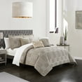 thumbnail image 2 of Odhi 6 or 10 Piece Comforter Set Chenille Geometric Pattern Design Bedding, 2 of 6
