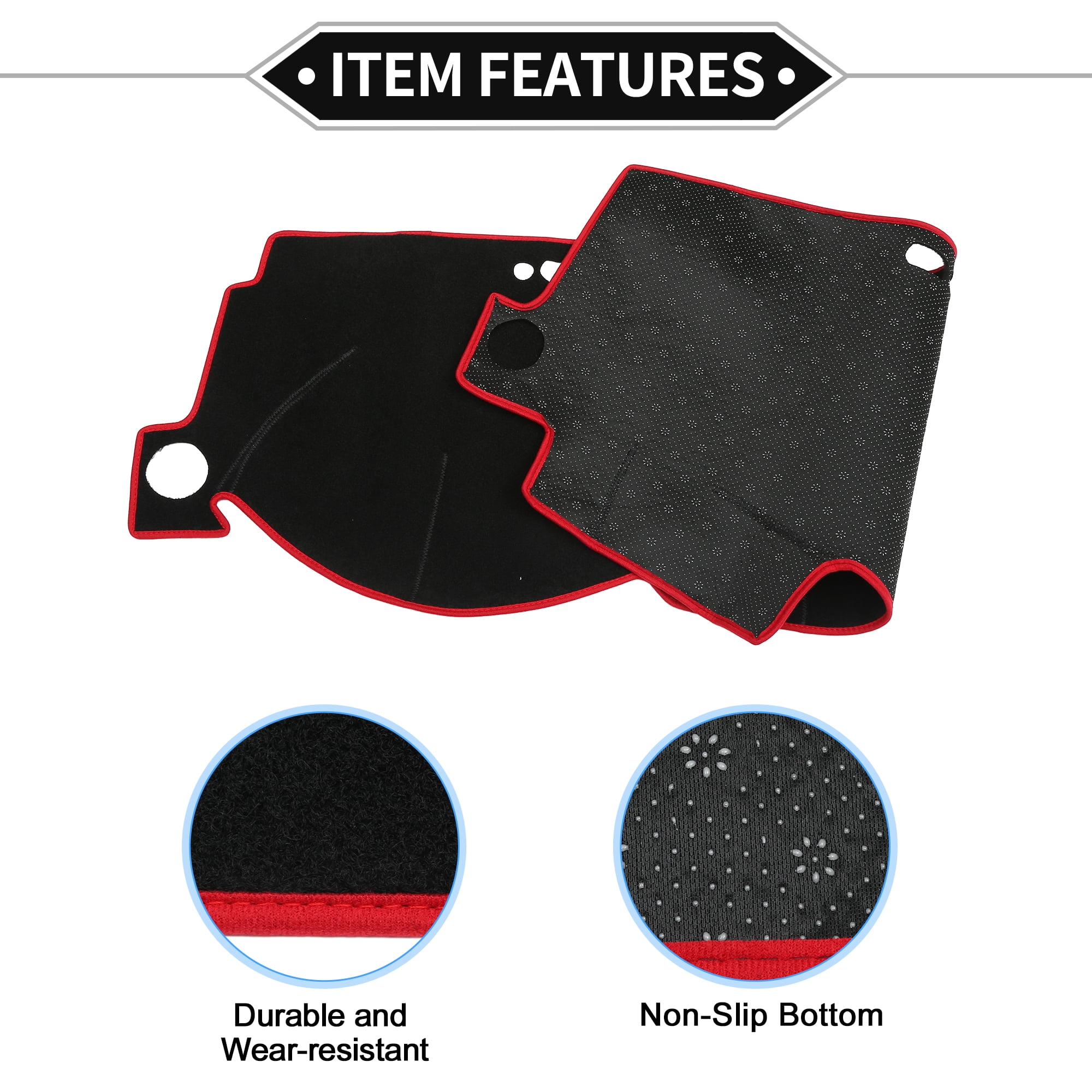 Unique Bargains Non-Slip Polyester Dashboard Cover for Toyota Corolla 2004-2008 Black