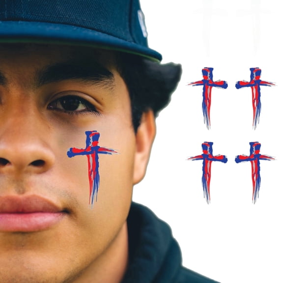 BLSTK Cross Temporary Tattoo Eye Black | 2-Pack | USA