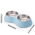 thumbnail image 4 of ICQOVD Stainless Steel Double Pet Bowl Set Food and Water Feeder with Non Slip Base Large Capacity Durable Feeding Bowl 9.84x5.31x1.77IN, 4 of 6