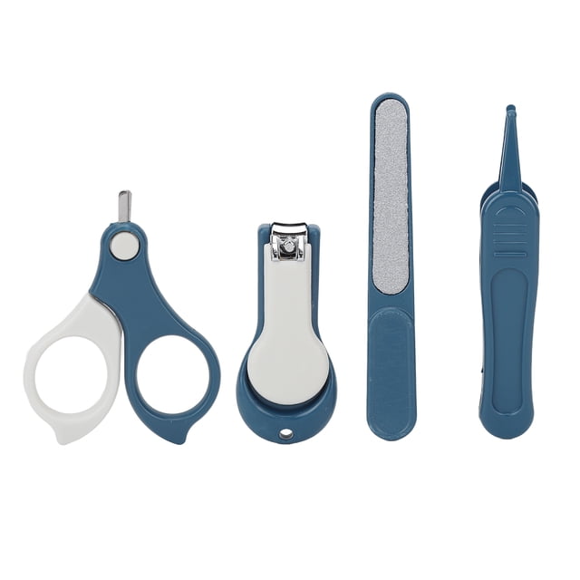 Baby Nail Kit, Newborn Nail Kit Safe Portable Practical Injury Prevention For Indoor For Baby Blue