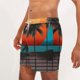 thumbnail image 5 of Pantalones Cortos de Cintura Elástica de los Hombres Estampado Hawaiano Baño Y Pantalones Cortos Casuales, Pantalones de Playa Estirables de Cuatro Vías Ligeros, 5 of 6
