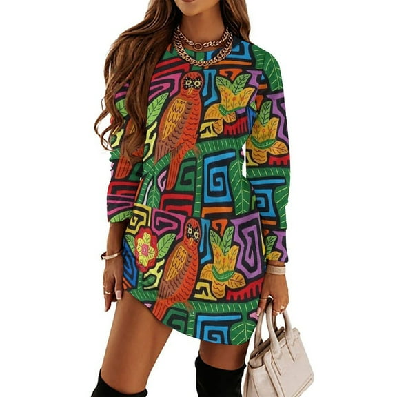 Mola De Panama Mounted Loose Dress Evening Dress Summer Dresses for Women Luxury Dress Long Sleeved Dress