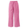 thumbnail image 6 of KPOPLK Barrel Pants for Women Hidden Elastic Quick Dry Cargo Pant Travel Crop Ankle Wide Leg Golf Trousers with Pockets Size XXL,Hot Pink, 6 of 8