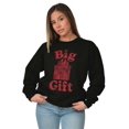 thumbnail image 3 of Funny Big Wrapped Christmas Present Unisex Plus Fleece Graphic Sweatshirt Brisco Brands 2X, 3 of 5
