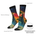thumbnail image 4 of Disketp Abstract Tree Castle Unisex Crew Socks Lightweight Breathable Ventilation Ankle Socks, Mid-calf socks for Daily, 4 of 6