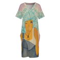 thumbnail image 4 of Vestido holgado con bolsillo y diamantes para mujer vestidos de verano para mujer vestidos de fiesta de diseñador de lujo, 4 of 7