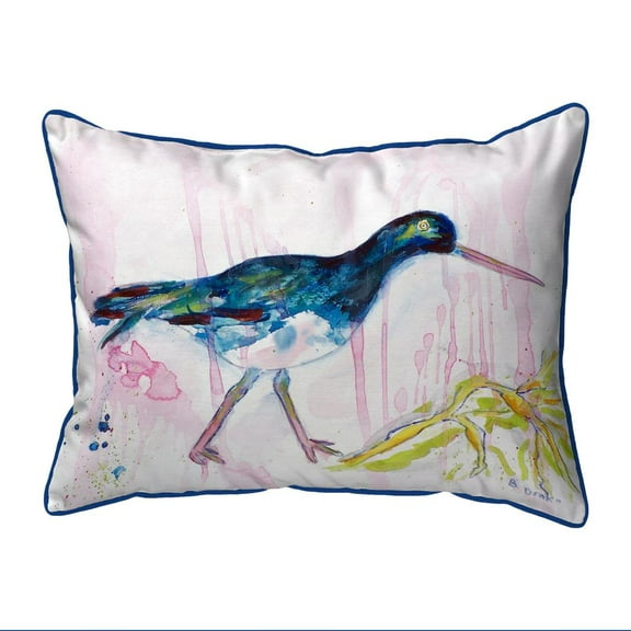 Betsy Drake Interiors Black Shore Bird Large Indoor/Outdoor Pillow 16x20