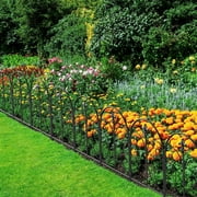 Decorative Garden Fence, 10-Pack Rustproof Metal No-Dig Fence Animal Barrier for Dogs, Arched Flower Bed Edging Ornamental Wire Border Panel Fencing for Yard, Patio, and Outdoor Decor(Butterfly)