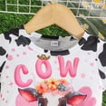 thumbnail image 6 of GYRATEDREAM Baby Summer Outfits Short Sleeve Cow Print T-shirt Top + Elastic Waistband Shorts 2 Piece Set Infant Toddler Clothes for 3-24 Months, 6 of 8