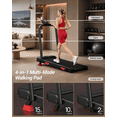 thumbnail image 2 of 15% Incline Walking Pad with Handle Bar, 2.5HP Under Desk Treadmill 0.6-6.2MPH for Home Office, 300 LBS Weight Capacity, 2 of 8