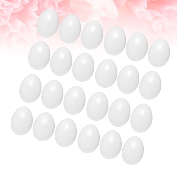 WRISTBIQUE Realistic Eggs Plastic Artificial Eggs White 60Pcs