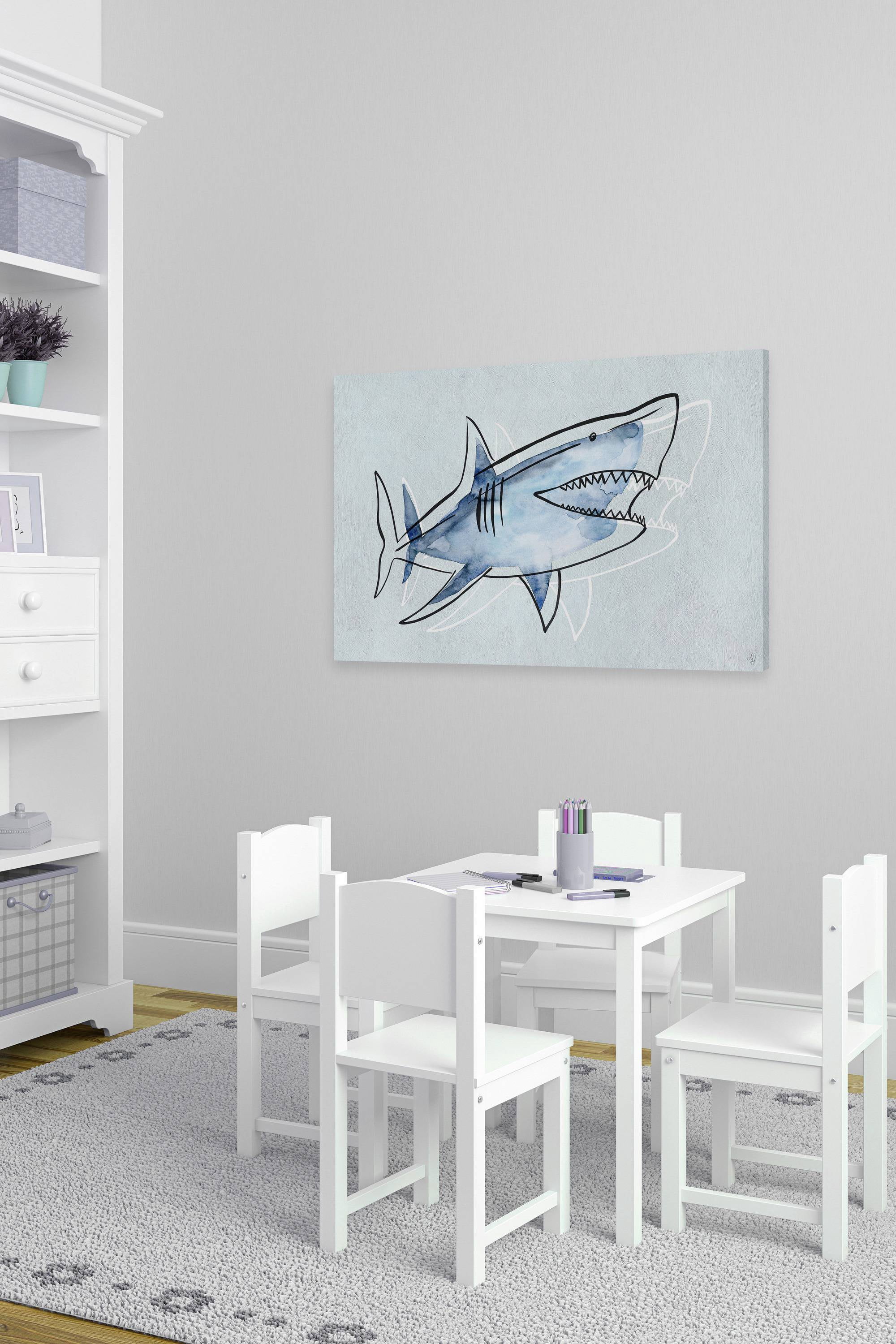 Marmont Hill Great Blue Shark II Canvas Wall Art