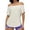 White, variant on Workout Tops for Women Off The Shoulder Short Sleeve Shirts Crved Hem Breathable Gym Athletic Yoga Tee Shirt XL