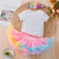 thumbnail image 4 of Vividxx Girls Clothes Outfits Baby Girls Outfits 2 Piece Set Summer Dress With Print Short Sleeve Top And Skirt Party Birthday Outfit For Toddler Casual Holiday 18-24 Months, 4 of 7