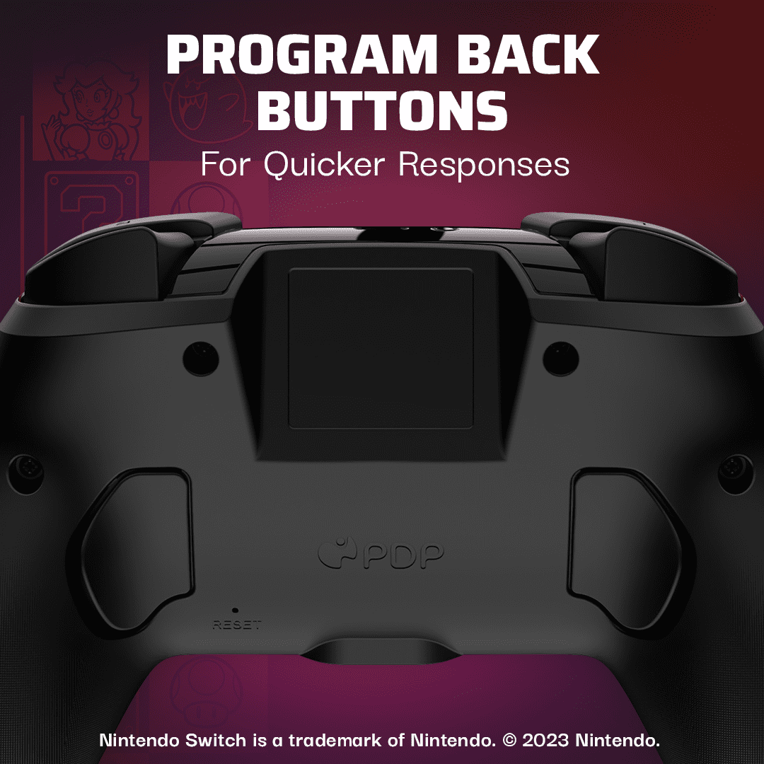 Pdp rematch glow super icon zadnja stran s programabilnima gumboma
