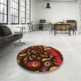 thumbnail image 4 of Ahgly Company Machine Washable Indoor Rectangle Transitional Maroon Red Area Rugs, 5' x 8', 4 of 7