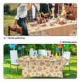 thumbnail image 5 of TSOVTHRID Gingerbread Bowknot Snowflake Print Table Cover for Rectangular Tables, Stretch Polyester Tablecloth, Washable and Wrinkle Resistant Table Cloth for Party, Banquet, Event Christmas Decor, 5 of 7