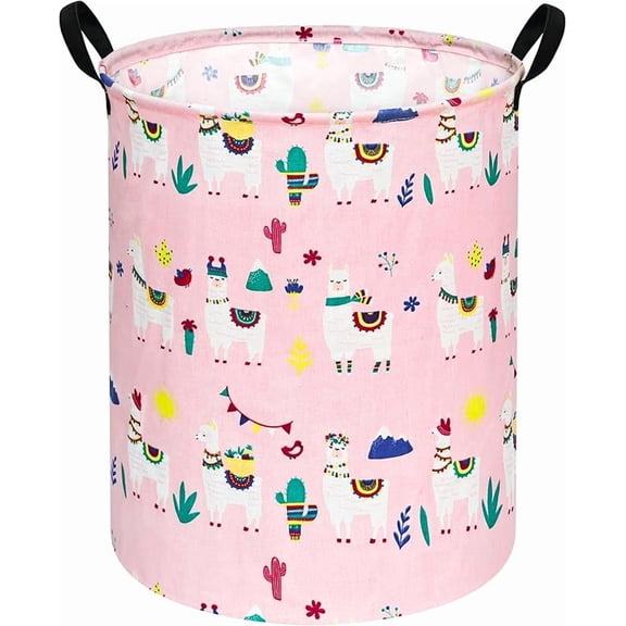 19.7" Round Kids Laundry Basket Gift Basket Storage Laundry Hamper Laundry Basket Baby Toys Nursery Bin with Handles,Storage Basket for Kids Room Bedroom Decor(Football)