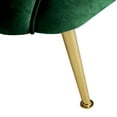 thumbnail image 3 of Ember Interiors Cuno Brass Finish Velvet Upholstered Accent Chair, Emerald Green, 3 of 4