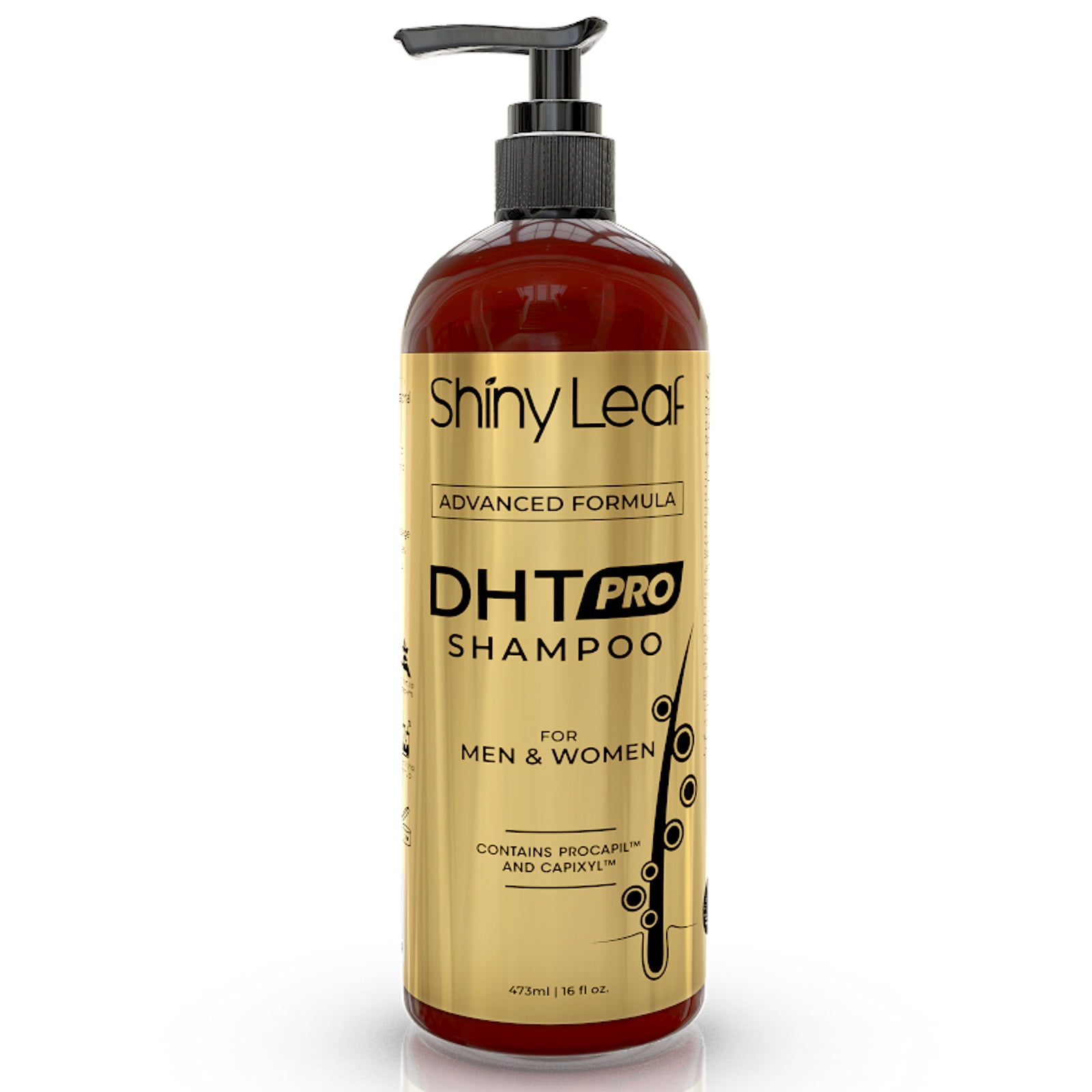 DHT Pro Shampoo with Procapil and Capixyl, DHT Blockers and Natural Extracts, Anti-Thinning Shampoo for Men and Women, for Thicker Fuller Hair by Shiny Leaf