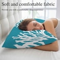 thumbnail image 5 of Teal Blue Coral Coastal Throw Pillow Covers, Nautical Ocean Summer Beach Soft Breathable Pillow Cases with Invisible Zipper for Sleeping, Toddler Pillowcases for Couch Bed Sofa Chair 12x20 Inches, 5 of 9