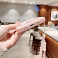 thumbnail image 6 of Pink Wave Edge Cute Cartoon Ice Cream Watermelon Phone Case with Exquisite Bead Bracelet, Shockproof Soft Case for iPhone 11, 6 of 9