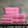 thumbnail image 2 of 6-Piece Premium Turkish Hand Towels 100% Cotton Towels For Bathroom Soft, Quick Drying, and Highly Absorbent Hand Towels - Pink, 2 of 4