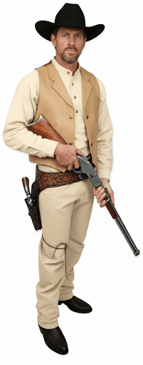 TJAYZ Western Drop Loop Leather Gun Belt and Holster, Right Hand, 44/45 Caliber, BROWN 48"