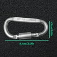 thumbnail image 3 of 6pack D Rings Shape Caribeaners Locking Carabiner Carabiner Clip Heavy Duty Buckles for Climbing and Outdoor, 3 of 8