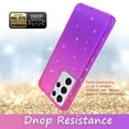 thumbnail image 4 of Samsung Galaxy S21 5G Case, Rosebono Hybrid Bling Glitter Sparkle Purple Red Gradient Transparent Fashion Cute Colorful TPU Skin Cover Case for Samsung Galaxy S21 5G, 4 of 4