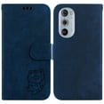 thumbnail image 2 of Compatible avec Motorola Moto Edge Plus 2022 Étui Portefeuille à Rabat Mignon en Relief Tiger avec Porte-Cartes, 2 of 5