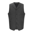 thumbnail image 2 of Wancir Mens V Neck Suit Vest Retro 5 Button Suede Leather Regular Fit Casual Waistcoat for Prom,Husband Gift,Daily Wear, 2 of 7
