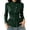 Green, variant on JIAYUE Women Cardigan Stand Collar Solid Color Long Sleeve Peplum Jacket Button Front Puff Shoulder Tops For Fall Daily Wear