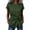 03-Green, variant on Women's Cotton Crew Neck Cuffed Short Sleeve Tops Casual Self Tie Waist Front Blouses Summer Casual Shirts