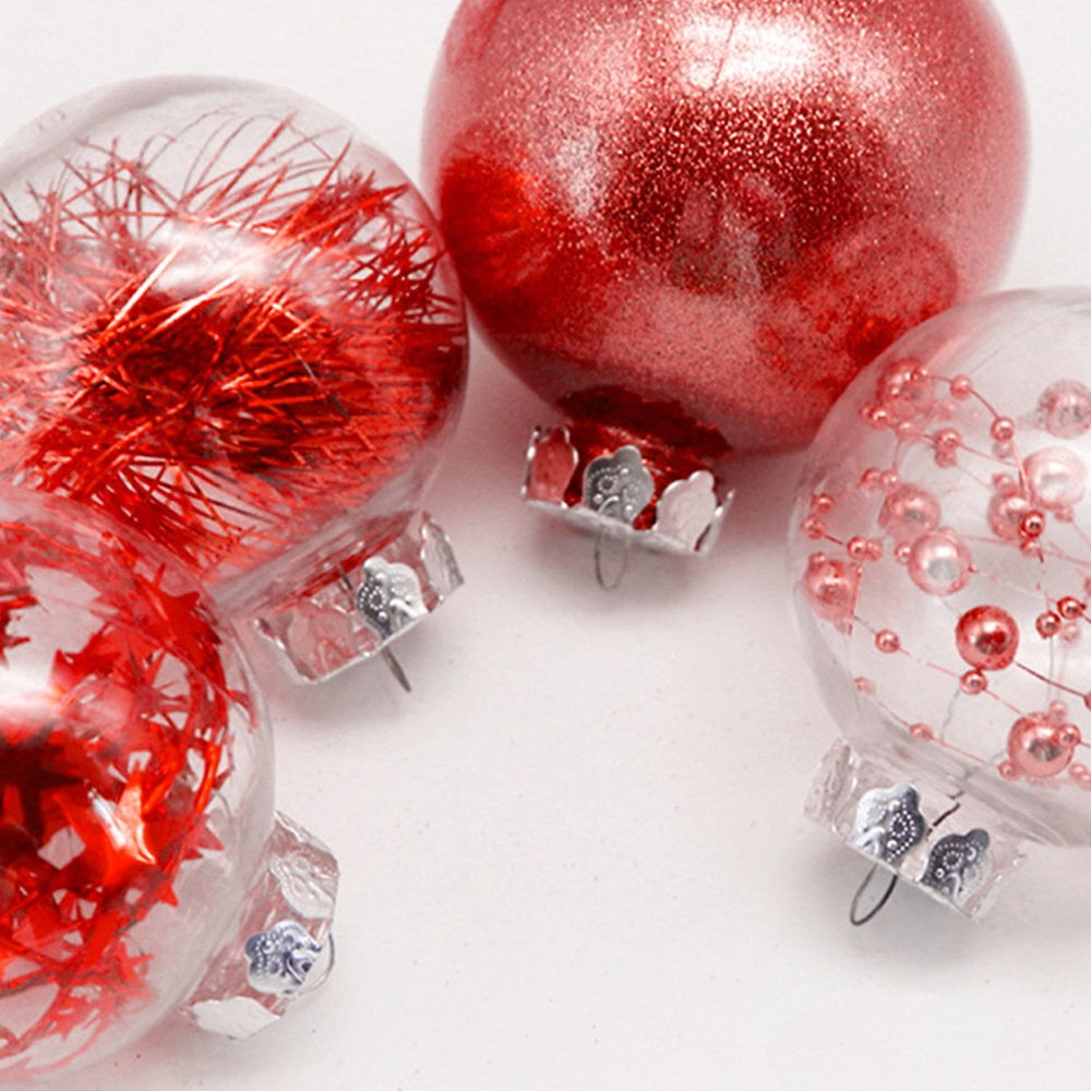 20pcs 6cm Boules De Noël, Souhaits D'hiver Argent Et Bleu Incassable Boule De Noël Ornements