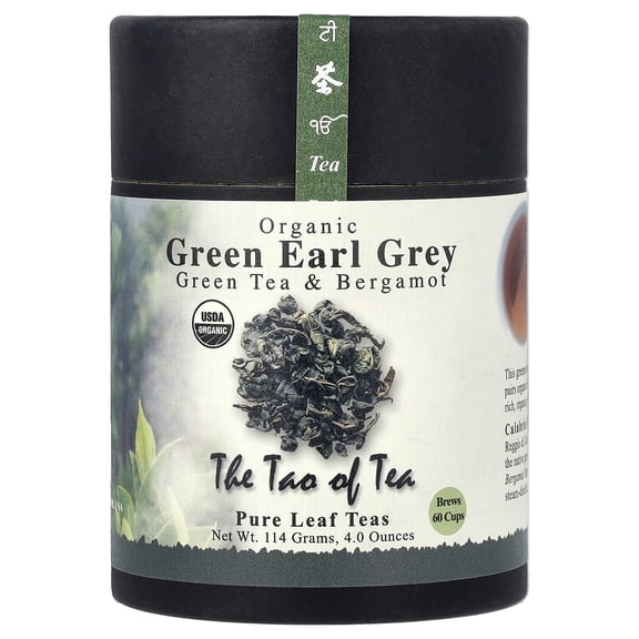 The Tao of Tea, Organic Green Earl Grey Tea, Loose Leaf Tea, 4 Oz Tin