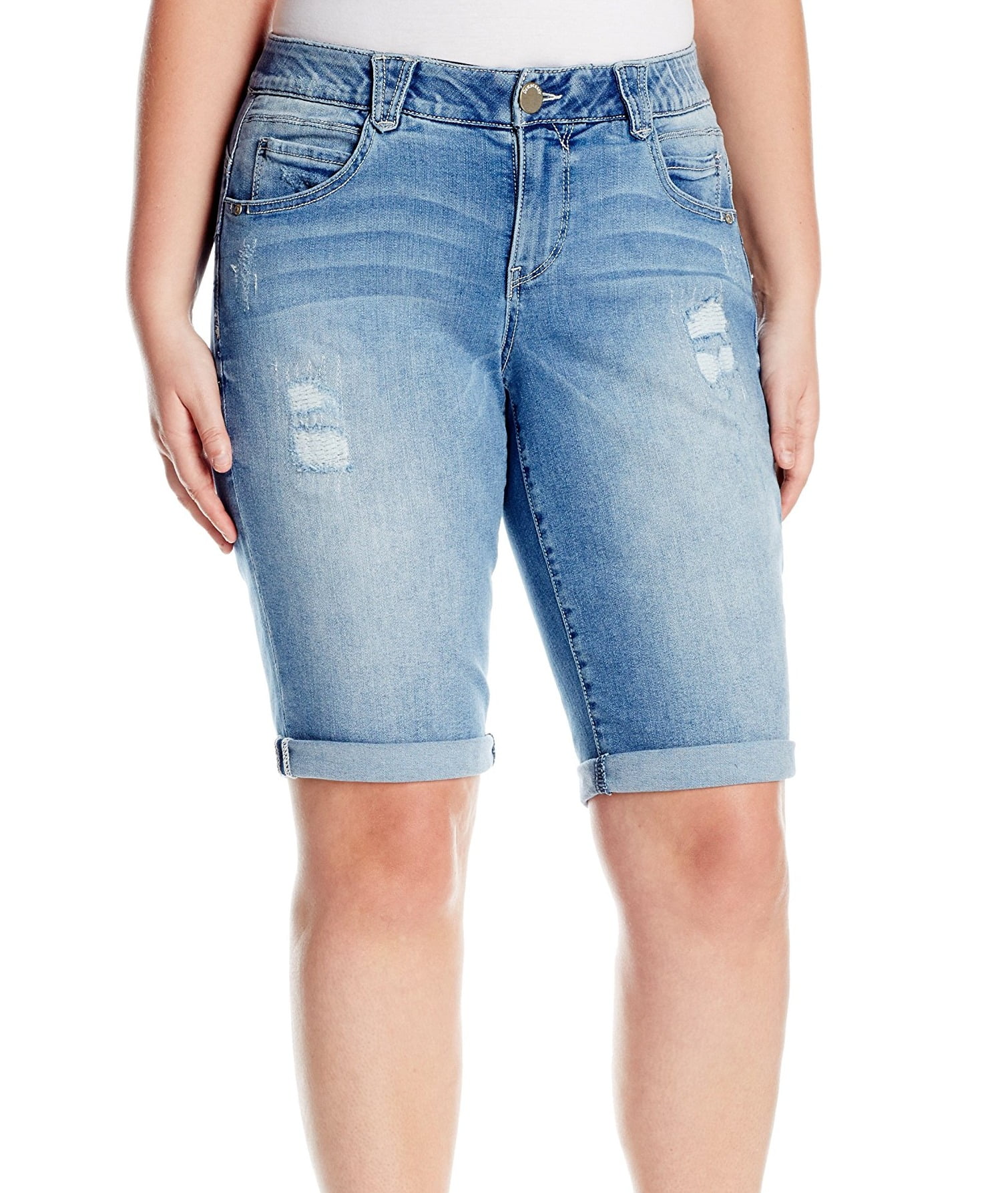 Democracy Womens Shorts Plus Denim Bermuda Walking 20w